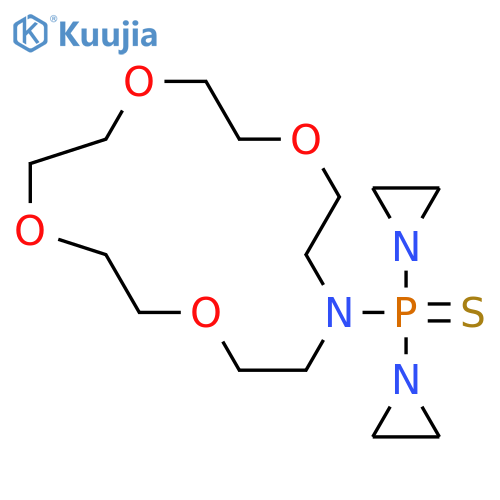 1,4,7,10-Tetraoxa-13-azacyclopentadecane, 13-[bis(1-aziridinyl)phosphinothioyl]- structure