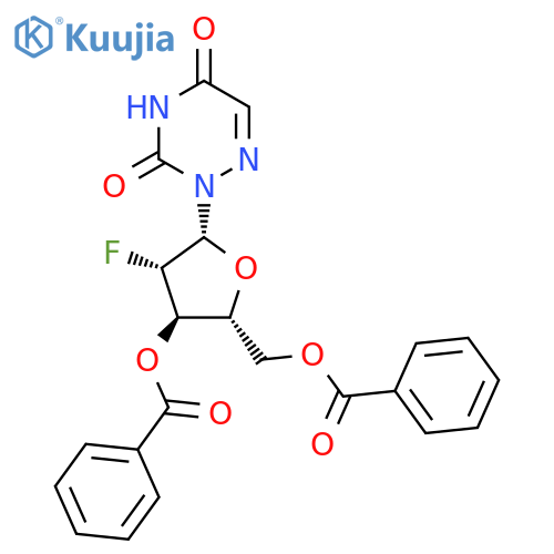 ((2R,3R,4S,5R)-3-(Benzoyloxy)-5-(3,5-dioxo-4,5-dihydro-1,2,4-triazin-2(3H)-yl)-4-fluorotetrahydrofuran-2-yl)methyl benzoate structure