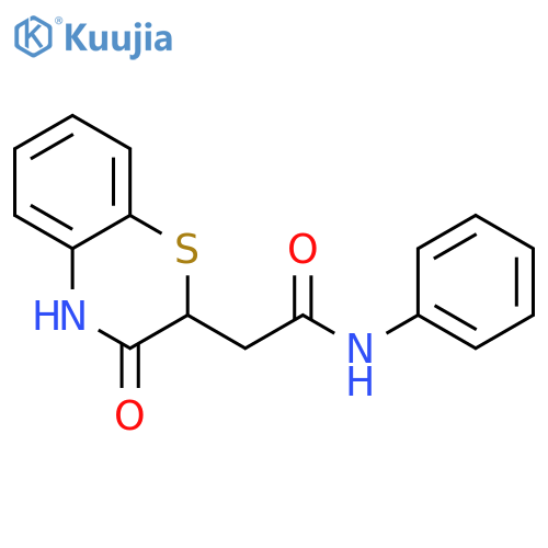 2H-1,4-Benzothiazine-2-acetamide,3,4-dihydro-3-oxo-N-phenyl- structure