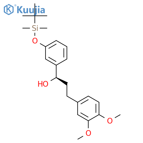 (R)-1-(3-(tert-butyldimethylsilyloxy)phenyl)-3-(3,4-dimethoxyphenyl)propan-1-ol structure