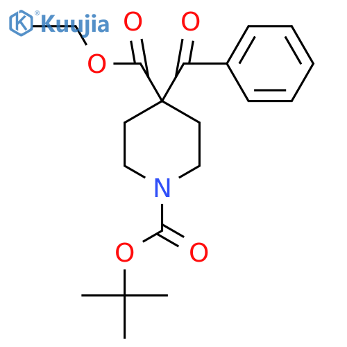 1-tert-butyl 4-ethyl 4-benzoylpiperidine-1,4-dicarboxylate structure