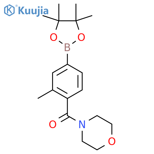 [2-Methyl-4-(4,4,5,5-tetramethyl-1,3,2-dioxaborolan-2-yl)phenyl]-morpholin-4-ylmethanone structure