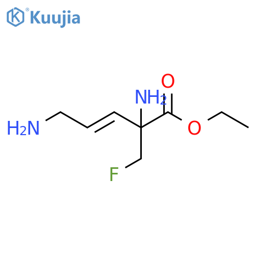 3-Pentenoic acid, 2,5-diamino-2-(fluoromethyl)-, ethyl ester, (E)- structure