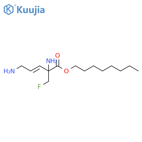 3-Pentenoic acid, 2,5-diamino-2-(fluoromethyl)-, octyl ester, (E)- structure