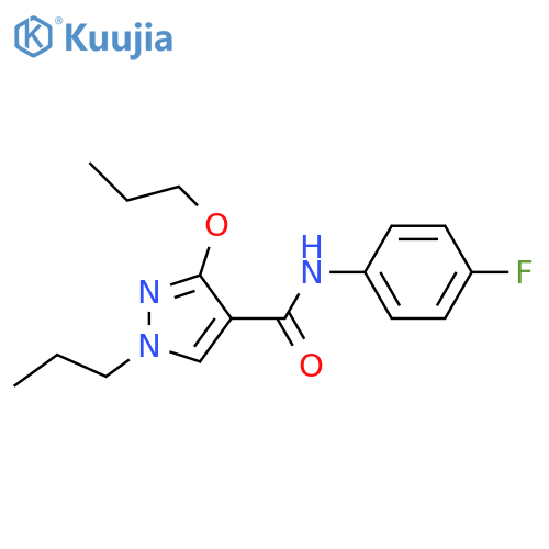 N-(4-fluorophenyl)-3-propoxy-1-propyl-1H-pyrazole-4-carboxamide structure
