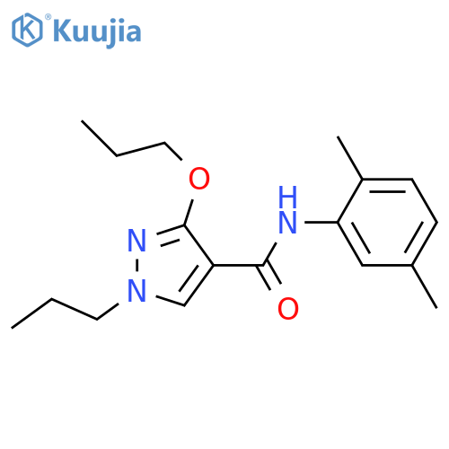 N-(2,5-dimethylphenyl)-3-propoxy-1-propyl-1H-pyrazole-4-carboxamide structure