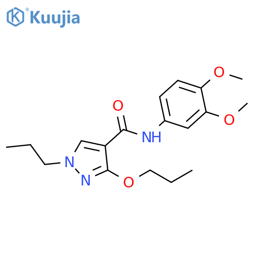 N-(3,4-dimethoxyphenyl)-3-propoxy-1-propyl-1H-pyrazole-4-carboxamide structure