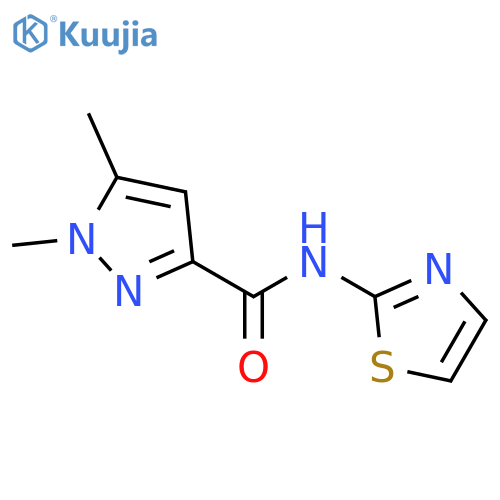 1,5-dimethyl-N-(1,3-thiazol-2-yl)-1H-pyrazole-3-carboxamide structure