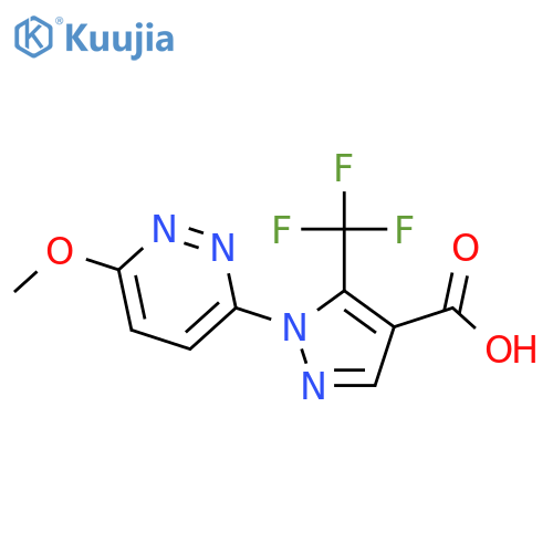 1-(6-methoxypyridazin-3-yl)-5-(trifluoromethyl)-1H-pyrazole-4-carboxylic acid structure