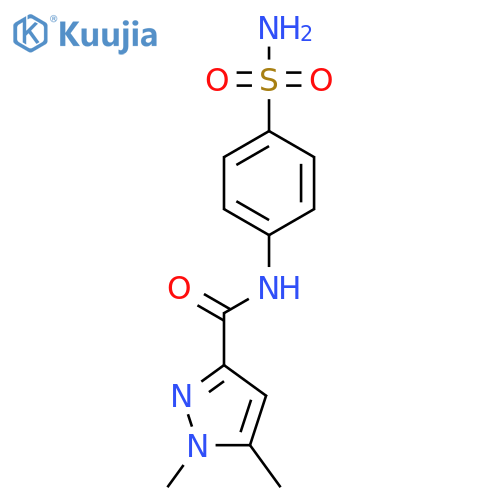 1,5-dimethyl-N-(4-sulfamoylphenyl)-1H-pyrazole-3-carboxamide structure