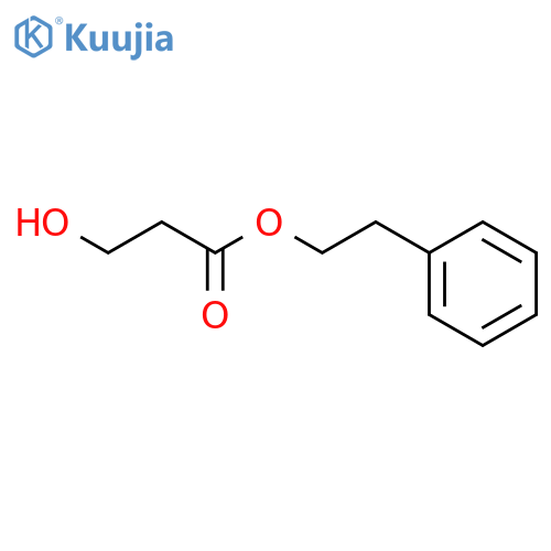 Propanoic acid,3-hydroxy-, 2-phenylethyl ester structure