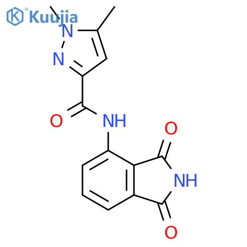 N-(1,3-dioxo-2,3-dihydro-1H-isoindol-4-yl)-1,5-dimethyl-1H-pyrazole-3-carboxamide structure