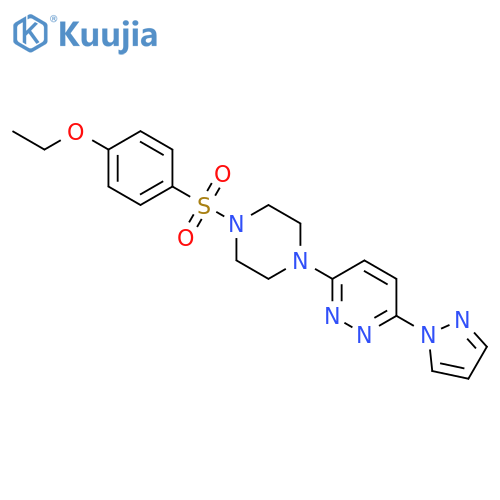 3-[4-(4-ethoxybenzenesulfonyl)piperazin-1-yl]-6-(1H-pyrazol-1-yl)pyridazine structure