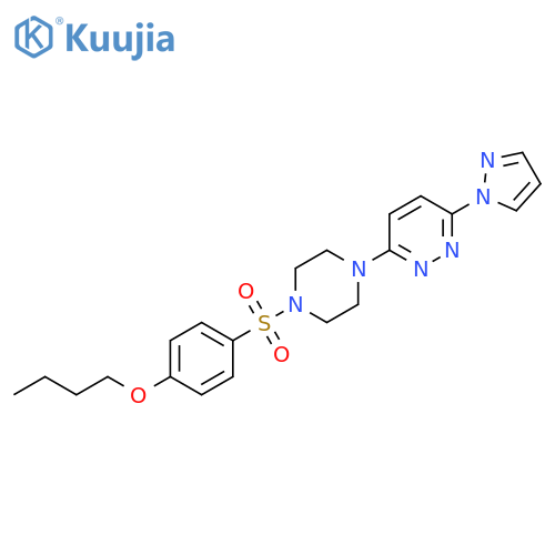 3-[4-(4-butoxybenzenesulfonyl)piperazin-1-yl]-6-(1H-pyrazol-1-yl)pyridazine structure