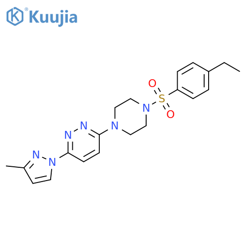 3-[4-(4-ethylbenzenesulfonyl)piperazin-1-yl]-6-(3-methyl-1H-pyrazol-1-yl)pyridazine structure