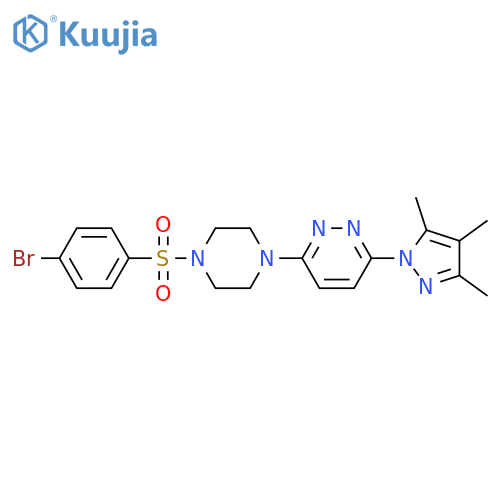 3-[4-(4-bromobenzenesulfonyl)piperazin-1-yl]-6-(3,4,5-trimethyl-1H-pyrazol-1-yl)pyridazine structure