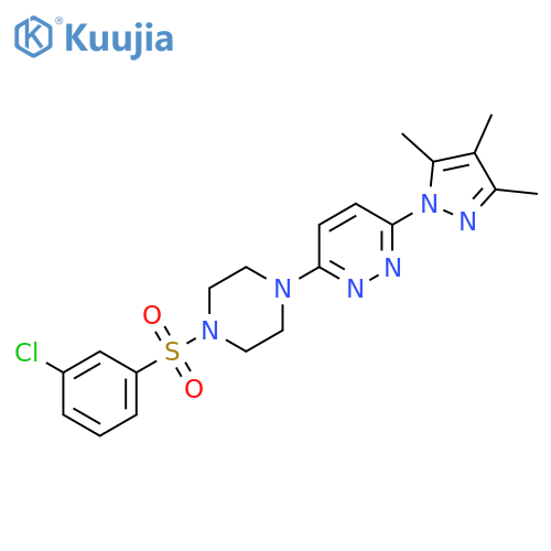 3-[4-(3-chlorobenzenesulfonyl)piperazin-1-yl]-6-(3,4,5-trimethyl-1H-pyrazol-1-yl)pyridazine structure