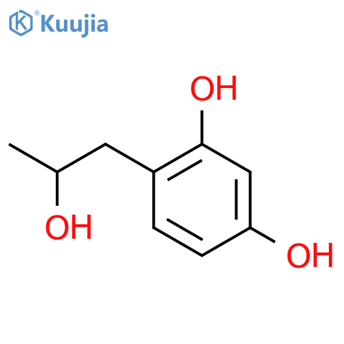 4-(2-hydroxypropyl)benzene-1,3-diol structure