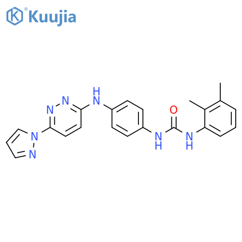 3-(2,3-dimethylphenyl)-1-(4-{[6-(1H-pyrazol-1-yl)pyridazin-3-yl]amino}phenyl)urea structure
