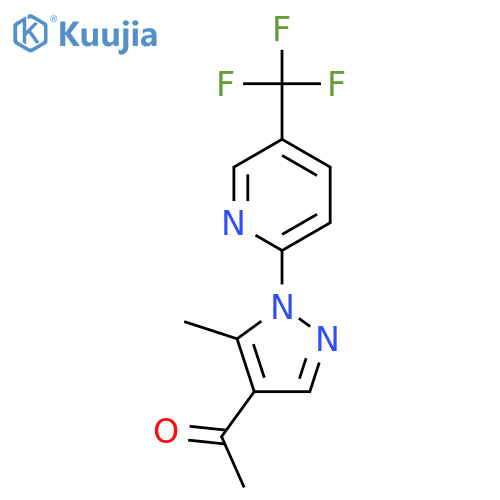 1-{5-Methyl-1-5-(trifluoromethyl)pyridin-2-yl-1H-pyrazol-4-yl}ethan-1-one structure