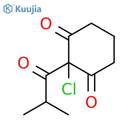 1,3-Cyclohexanedione, 2-chloro-2-(2-methyl-1-oxopropyl)- structure
