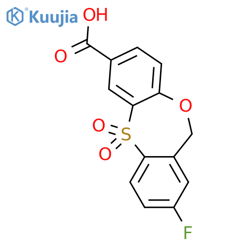 11H-Dibenz[b,e][1,4]oxathiepin-7-carboxylic acid, 2-fluoro-, 5,5-dioxide structure