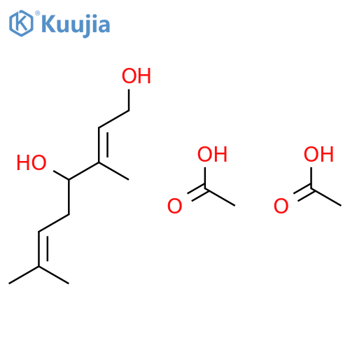 2,6-Octadiene-1,4-diol, 3,7-dimethyl-, diacetate structure