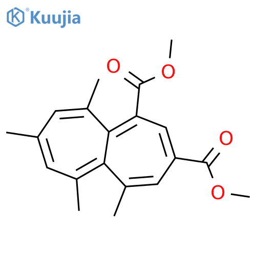 1,3-Heptalenedicarboxylic acid, 5,6,8,10-tetramethyl-, dimethyl ester structure