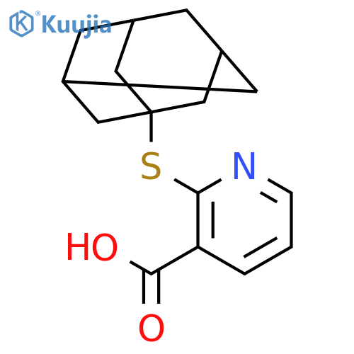 3-Pyridinecarboxylic acid, 2-(tricyclo[3.3.1.13,7]dec-1-ylthio)- structure