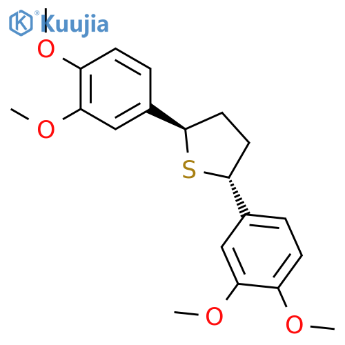Thiophene, 2,5-bis(3,4-dimethoxyphenyl)tetrahydro-, trans- structure