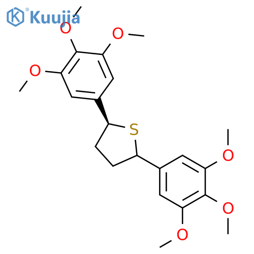 Thiophene,tetrahydro-2,5-bis(3,4,5-trimethoxyphenyl)-, (2R,5R)-rel- structure