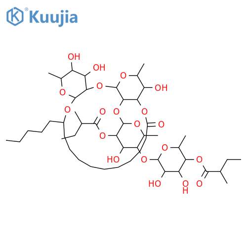 Hexadecanoic acid,11-[[O-6-deoxy-4-O-[(2S)-2-methyl-1-oxobutyl]-b-D-galactopyranosyl-(1&reg;4)-O-6-deoxy-2-O-[(2S)-2-methyl-1-oxobutyl]-a-L-mannopyranosyl-(1&reg;2)-O-6-deoxy-b-D-glucopyranosyl-(1&reg;2)-6-deoxy-b-D-glucopyranosyl]oxy]-,intramol. 1,3''-ester, (11R)- (9CI) structure