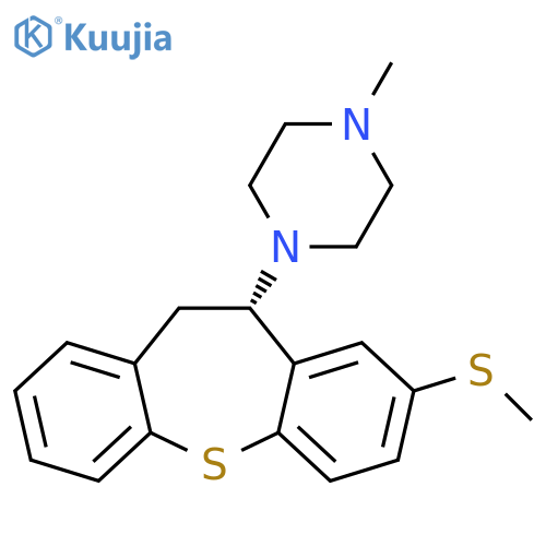 1-methyl-4-(9S)-6-(methylsulfanyl)-2-thiatricyclo9.4.0.0,3,8pentadeca-1(15),3,5,7,11,13-hexaen-9-ylpiperazine structure