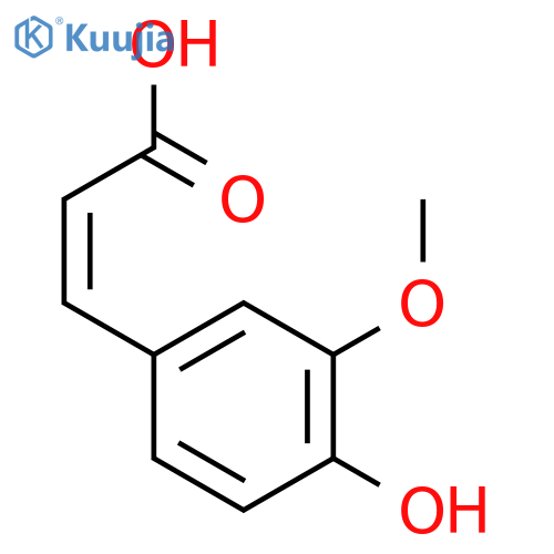 2-Propenoic acid,3-(4-hydroxy-3-methoxyphenyl)-, (2Z)- structure