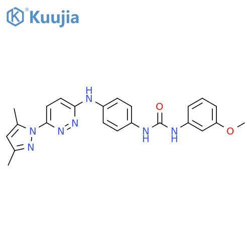 1-(4-{[6-(3,5-dimethyl-1H-pyrazol-1-yl)pyridazin-3-yl]amino}phenyl)-3-(3-methoxyphenyl)urea structure