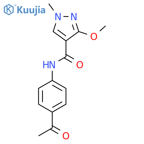 N-(4-acetylphenyl)-3-methoxy-1-methyl-1H-pyrazole-4-carboxamide structure