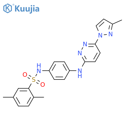 2,5-dimethyl-N-(4-{[6-(3-methyl-1H-pyrazol-1-yl)pyridazin-3-yl]amino}phenyl)benzene-1-sulfonamide structure