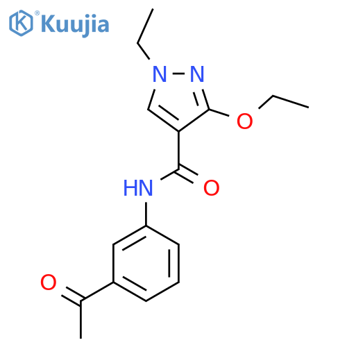 N-(3-acetylphenyl)-3-ethoxy-1-ethyl-1H-pyrazole-4-carboxamide structure
