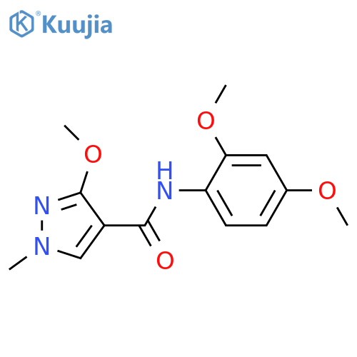 N-(2,4-dimethoxyphenyl)-3-methoxy-1-methyl-1H-pyrazole-4-carboxamide structure