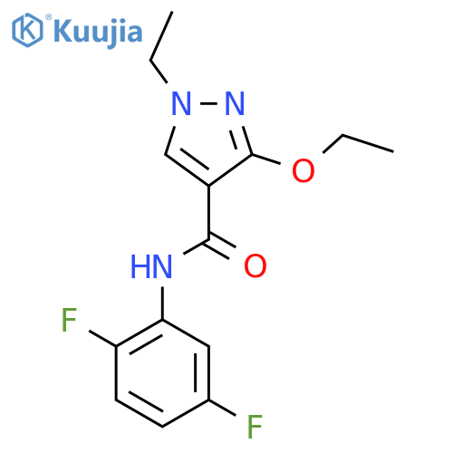 N-(2,5-difluorophenyl)-3-ethoxy-1-ethyl-1H-pyrazole-4-carboxamide structure