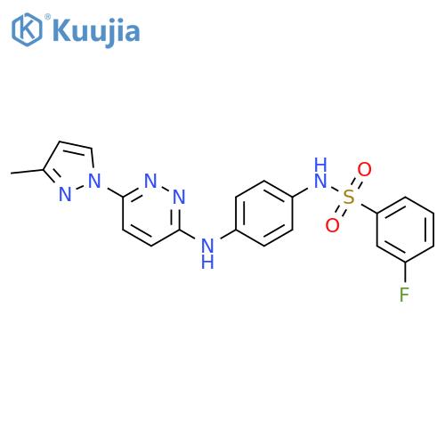 3-fluoro-N-(4-{[6-(3-methyl-1H-pyrazol-1-yl)pyridazin-3-yl]amino}phenyl)benzene-1-sulfonamide structure