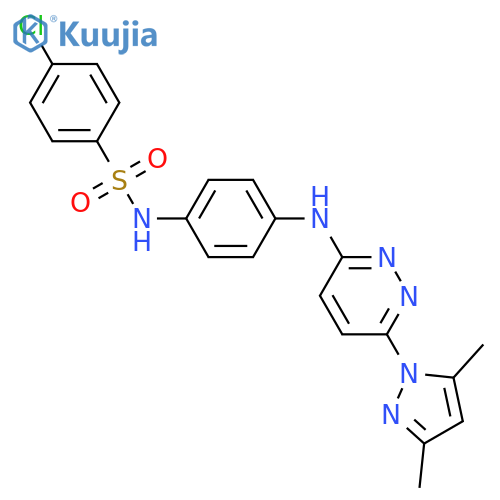 4-chloro-N-(4-{[6-(3,5-dimethyl-1H-pyrazol-1-yl)pyridazin-3-yl]amino}phenyl)benzene-1-sulfonamide structure