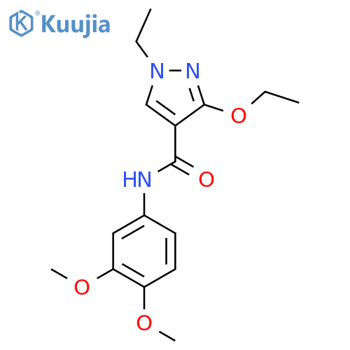 N-(3,4-dimethoxyphenyl)-3-ethoxy-1-ethyl-1H-pyrazole-4-carboxamide structure