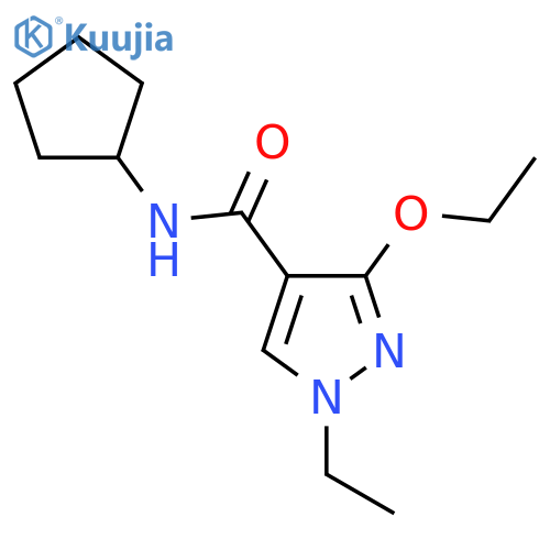 N-cyclopentyl-3-ethoxy-1-ethyl-1H-pyrazole-4-carboxamide structure