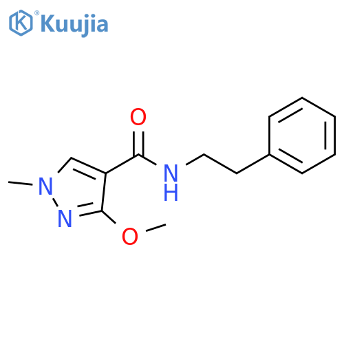 3-methoxy-1-methyl-N-(2-phenylethyl)-1H-pyrazole-4-carboxamide structure