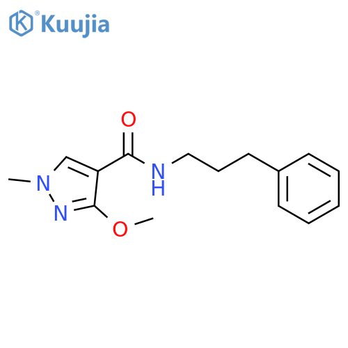 3-methoxy-1-methyl-N-(3-phenylpropyl)-1H-pyrazole-4-carboxamide structure