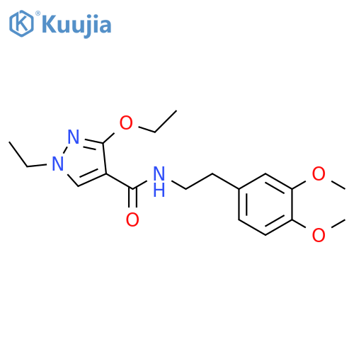 N-[2-(3,4-dimethoxyphenyl)ethyl]-3-ethoxy-1-ethyl-1H-pyrazole-4-carboxamide structure