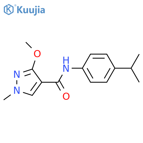 3-methoxy-1-methyl-N-[4-(propan-2-yl)phenyl]-1H-pyrazole-4-carboxamide structure