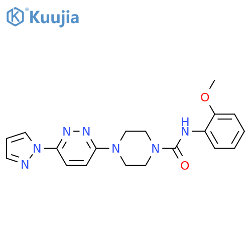 N-(2-methoxyphenyl)-4-[6-(1H-pyrazol-1-yl)pyridazin-3-yl]piperazine-1-carboxamide structure