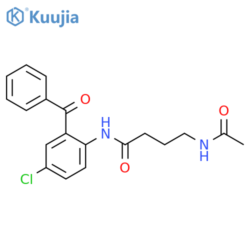 Butanamide, 4-(acetylamino)-N-(2-benzoyl-4-chlorophenyl)- structure